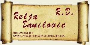 Relja Danilović vizit kartica